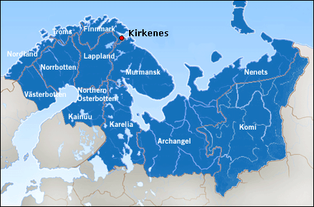 Карта Баренцева/Евро-Арктического региона