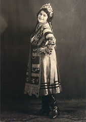 Victoria in her festive Russian-inspired costume