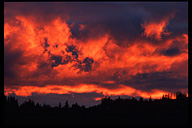 Red sunset in Trondheim